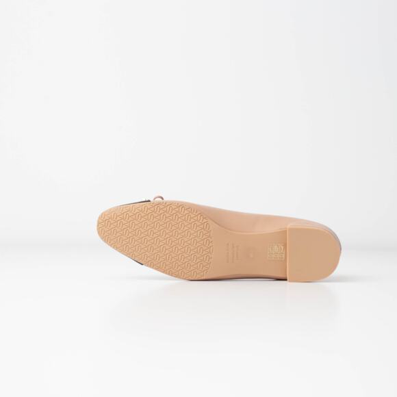 Stuart Weitzman Sleek Bow Leather Ballerina Flats - Picture 6 of 9